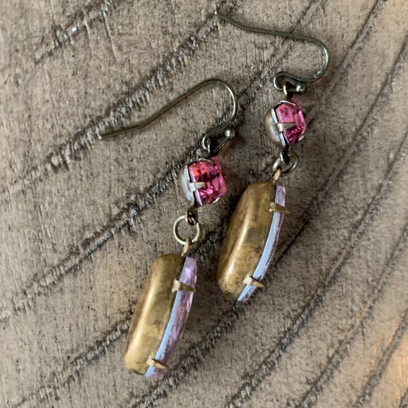 Swarovski Oval Crystal Dangle Earrings - Picture 8 of 9